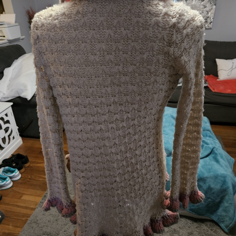 Free People Ruffled Open Front Cardigan - Picture 4 of 9